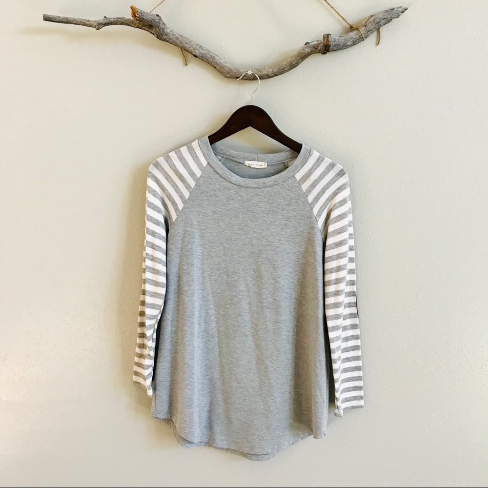 First Look Grey Striped Long Sleeve Shirt - M